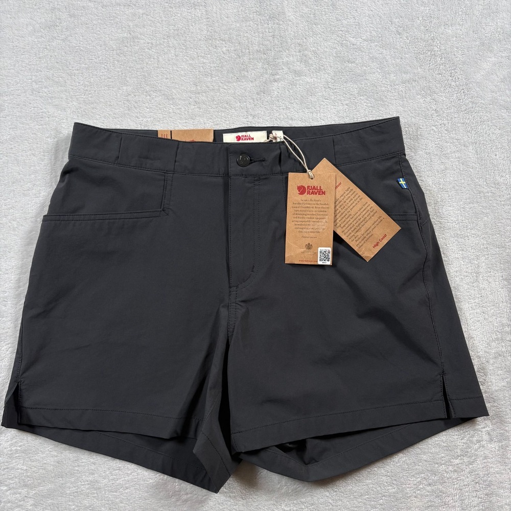 Fjallraven High Coast Lite Shorts Women 30"-31" Black Quick Dry Everyday Outdoor